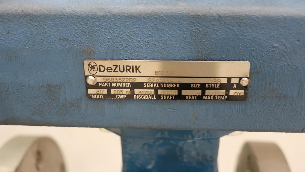Unused Dezurik 9683522R2 VPB Style 8" Air Operated Vee Ball Valve #47104