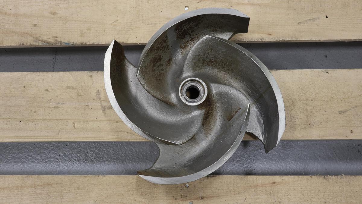 Used Goulds 3175 6x8x14 & 6x12x14 Pump 4-Vane Impeller #47083