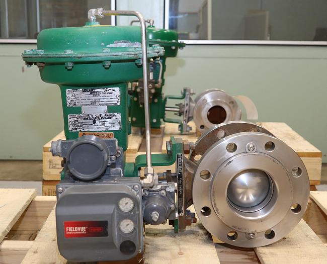 Used Fisher 4" V150 Air Operated Vee Ball Valve #46261