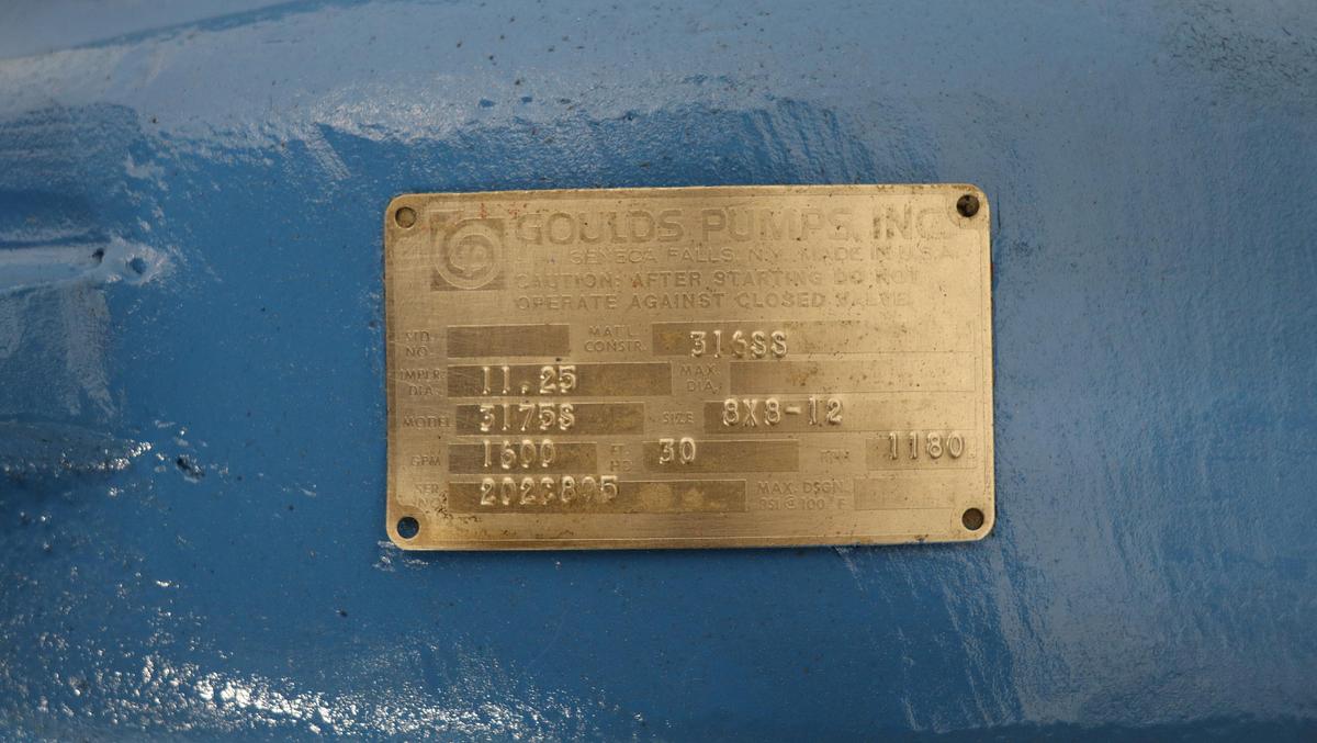 Used Goulds 3175 8x8x12 Pump #47218