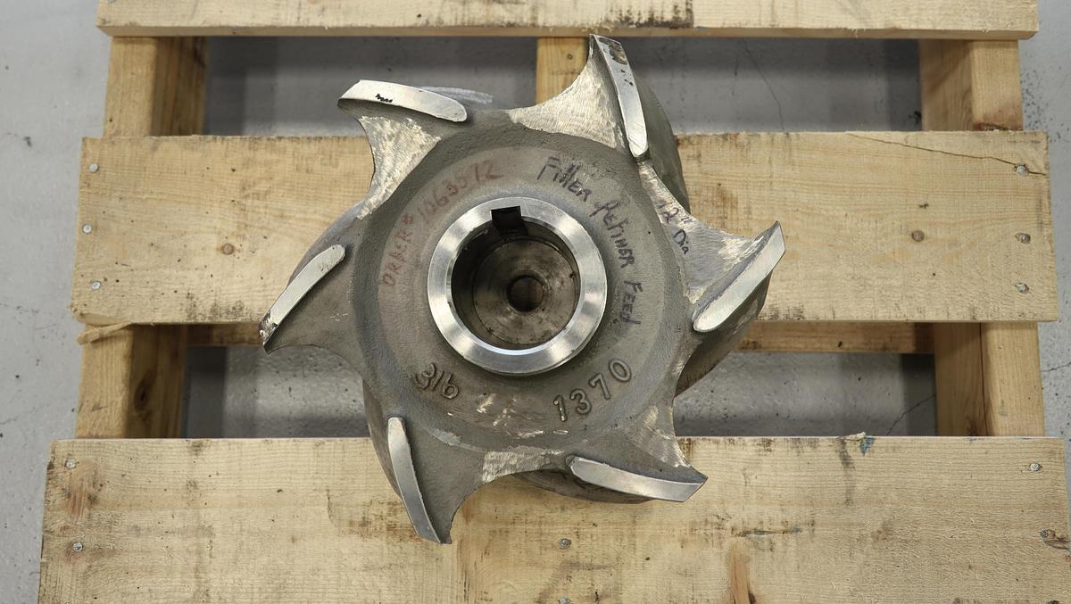 Used Goulds 3175 M 8x10x14 5-Vane Impeller #46935