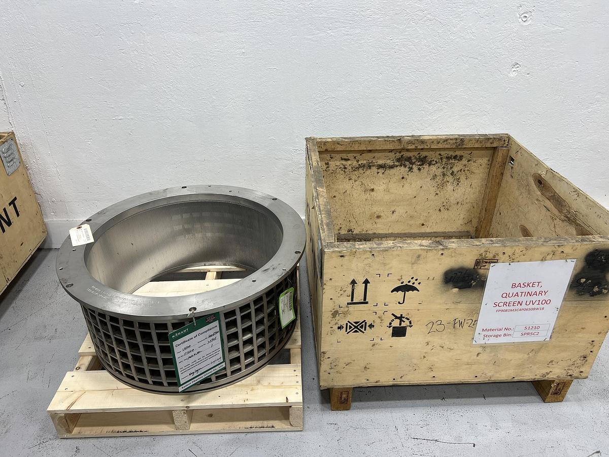 Unused Kadant Fiberwall UV100 Pressure Screen Basket  #47284