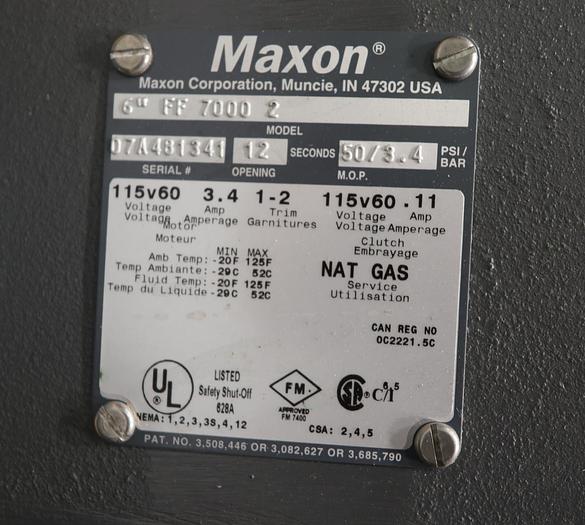 Used Maxon 6" FF 7000 2 Valve #46405