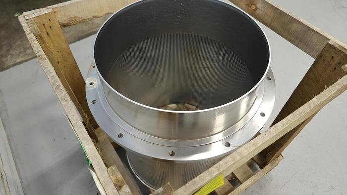 Unused Bird Model ST- 400 Stainless Steel Pressure Screen Basket With .094 holes,12.6% OA #46483