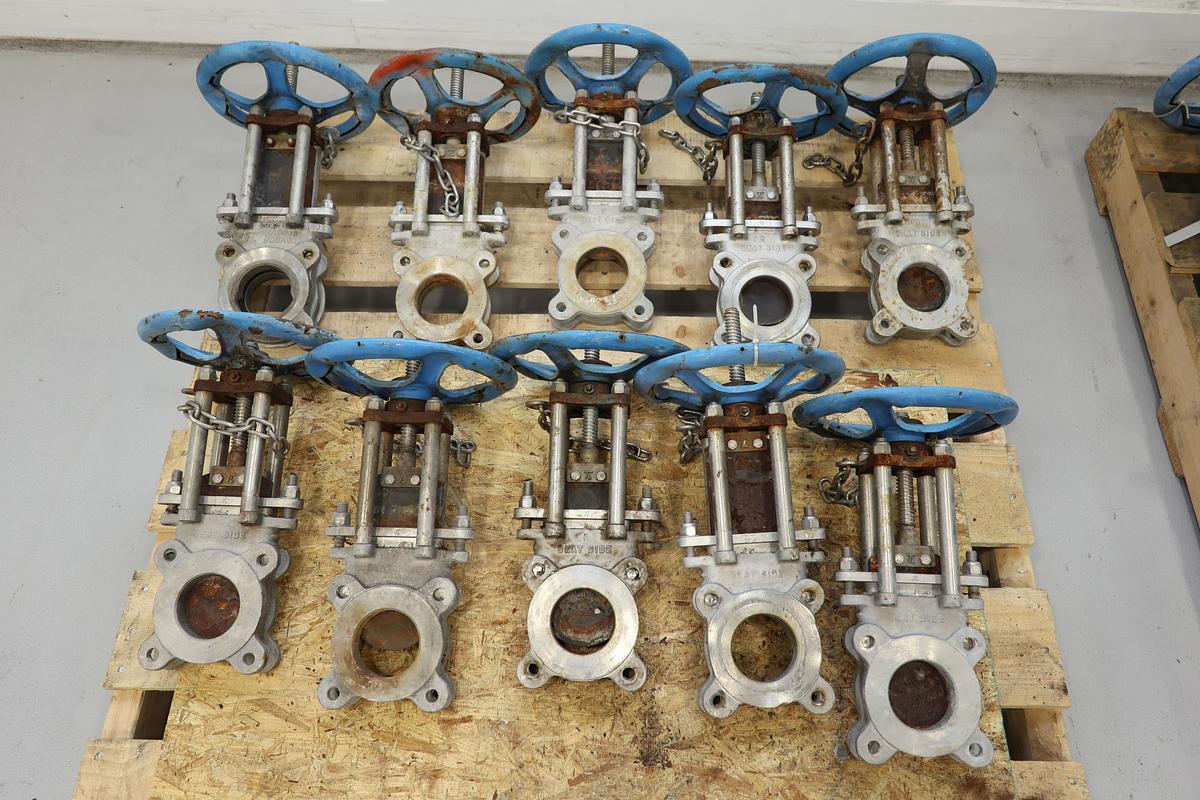 Used Lot of True Line 3" Hand Operated Knife Gate Valves #47518