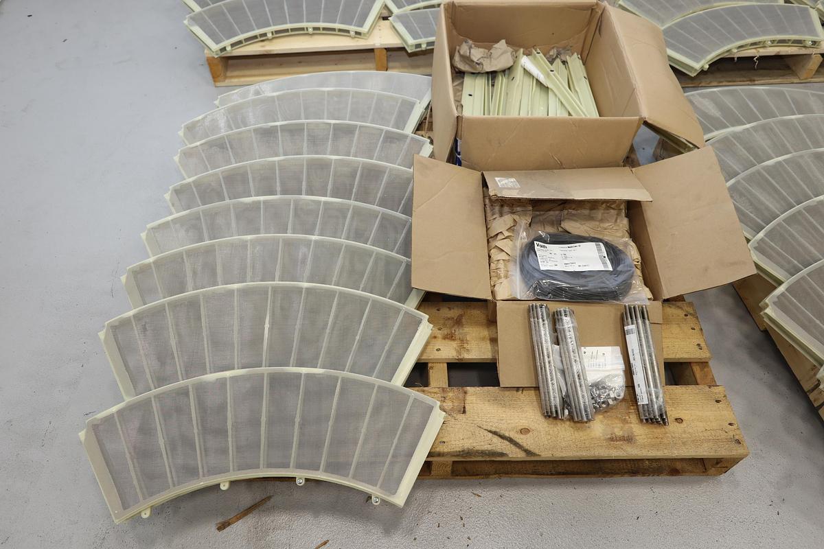 Unused Finckh EFK 1335 Thickener Disc Segments, Take Off Teeth, Rods, Nuts, and O Ring Material #47534