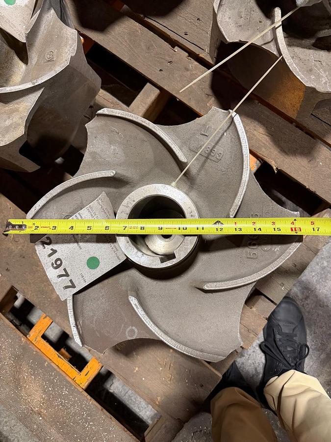 Used Goulds 3175 Impeller, 16.5", 6-Vane, Casting No.: 56626 (For 14x14x18 Pump) #21977