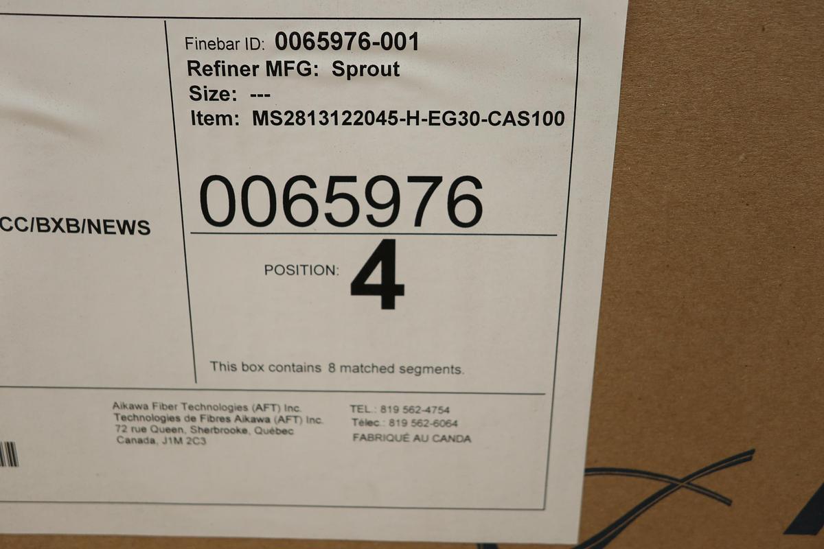 Unused Sprout Waldron AFT MiniSegment 28" Refiner Plates #47432