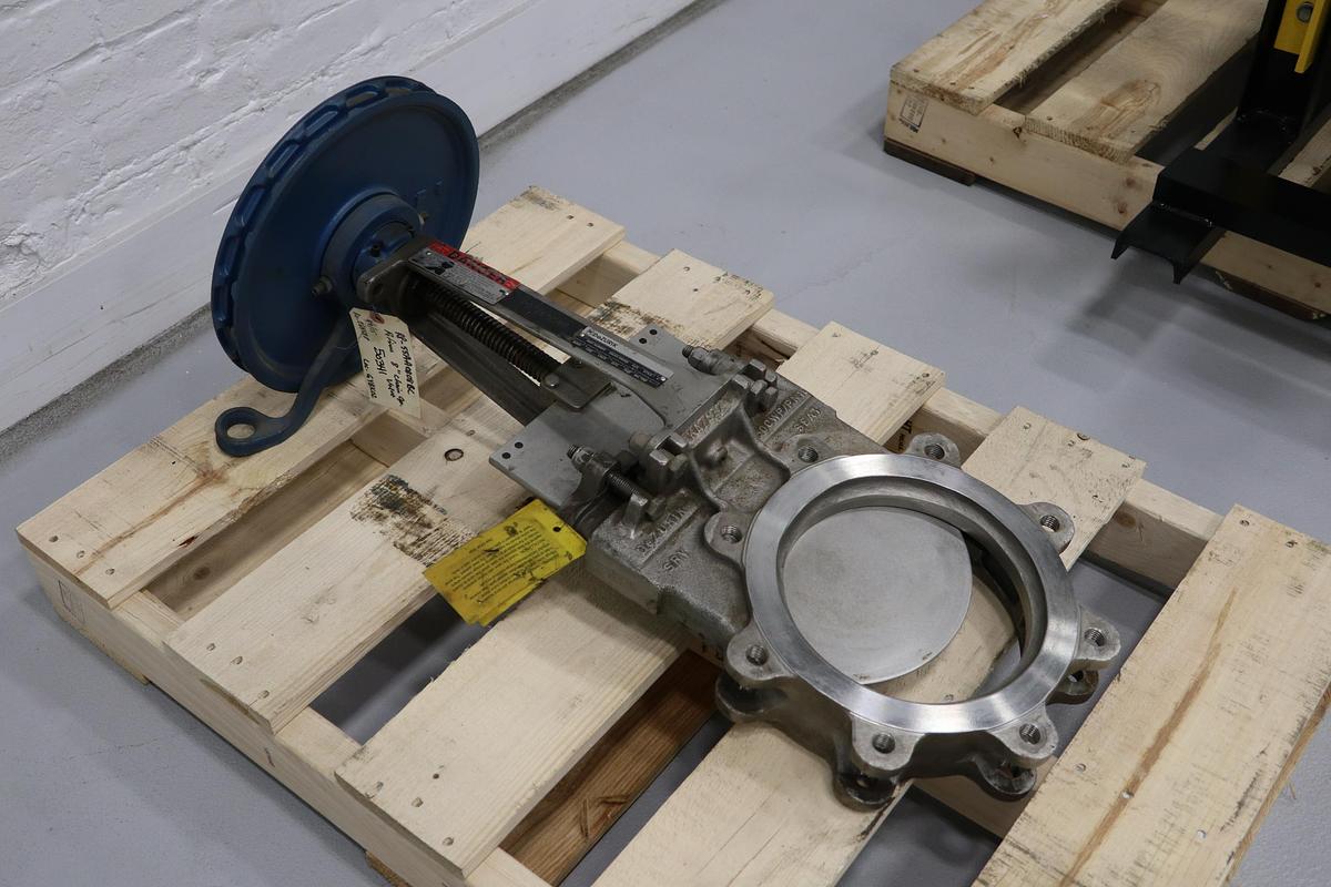 Unused Dezurik 8" Hand Operated Knife Gate Valve #47340