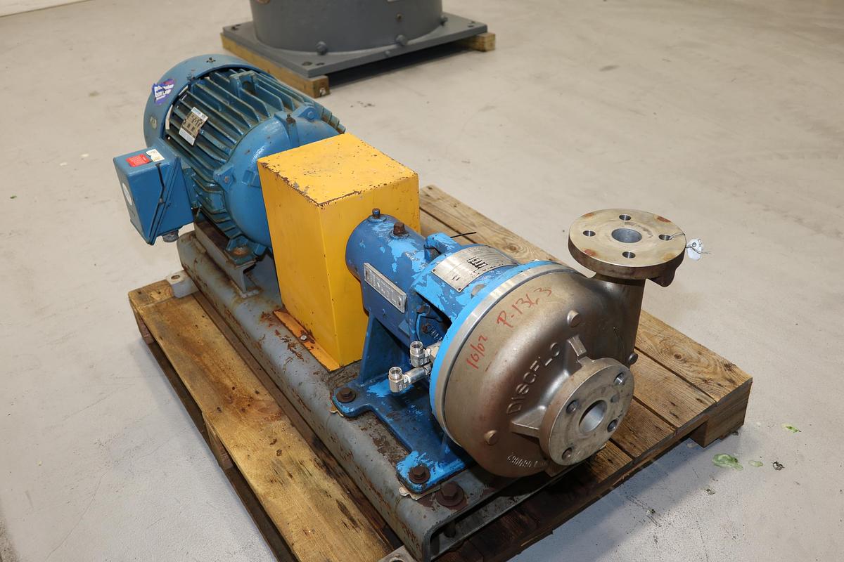 Used DiscFlo Corp 2015 1x2 Pump With Base & Marathon A/C Motor #47458