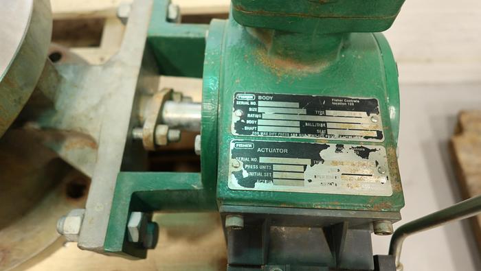 Used Fisher 8" V150 Air Operated Vee Ball Valve #46489