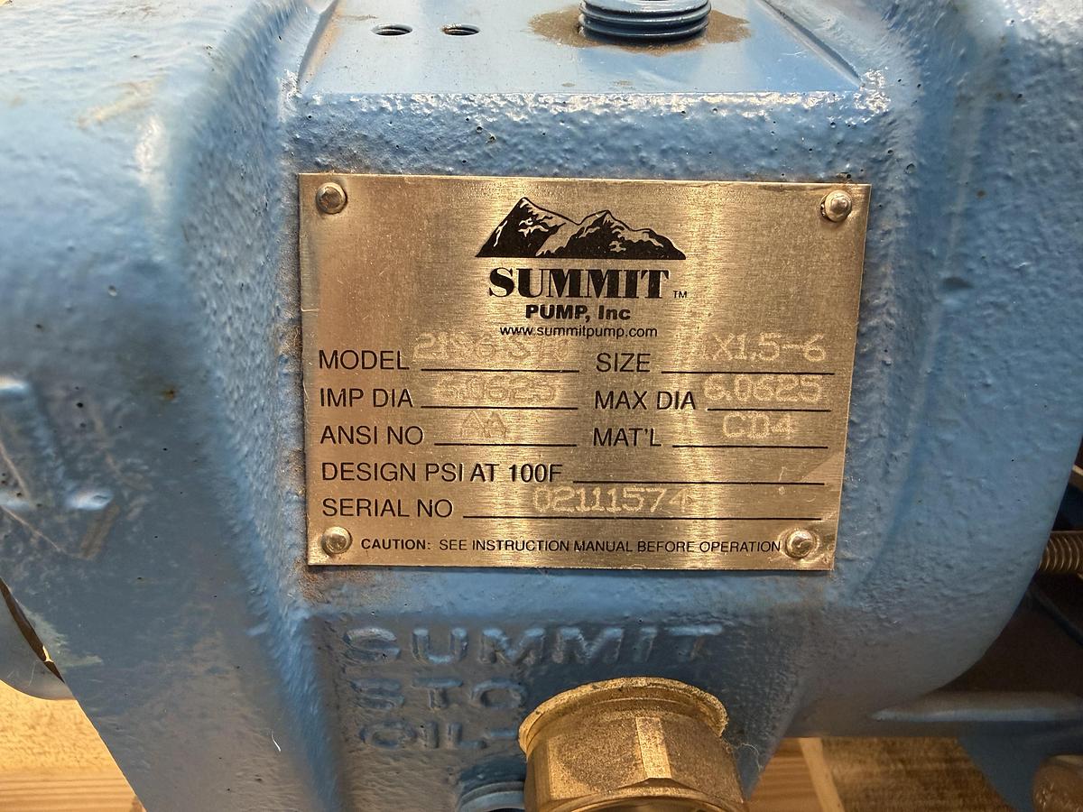 Used Summit 2196 STO 1x1.5x6 Pump #47184