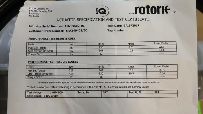 Used Rotork Electric Actuator  #45889