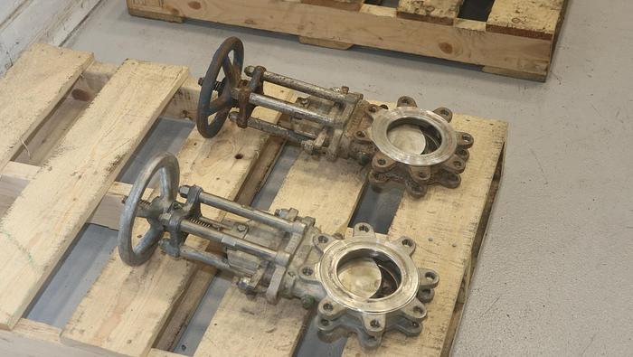 Used NPV 4" Hand Operated Knife Gate Valve #45708