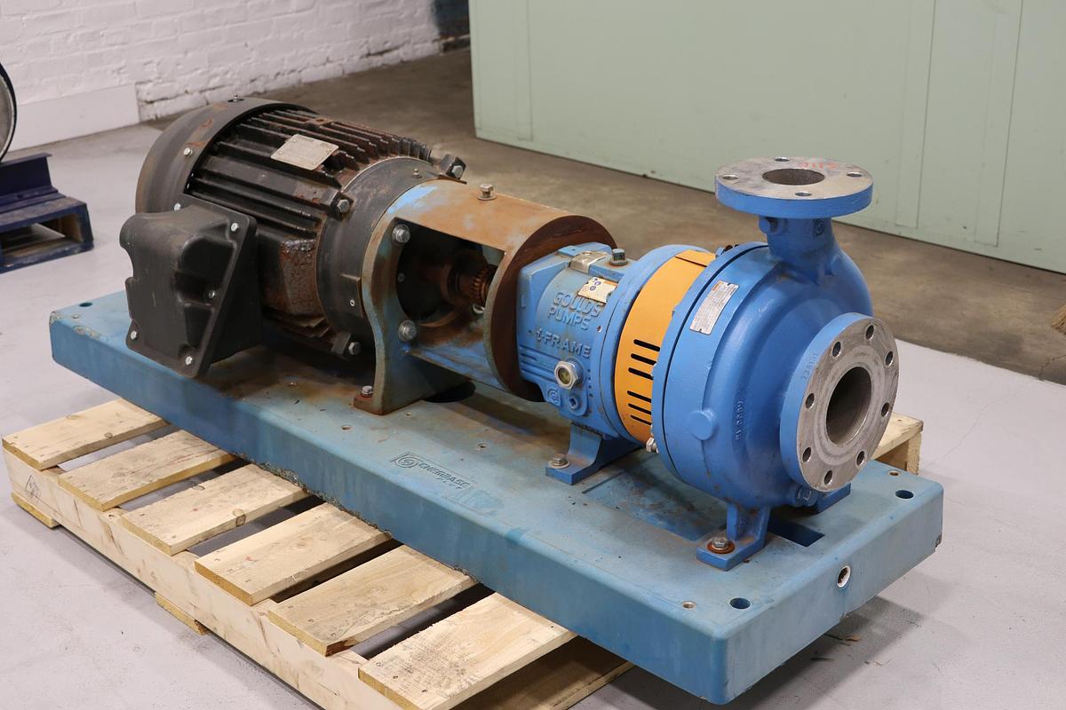 Used Goulds 3196 i-Frame 3x4x10 Pump With A/C Motor & Base #47353