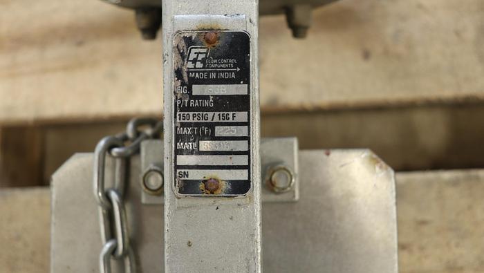 Used Flow Control 6" Hand Operated Knife Gate Valve #45937