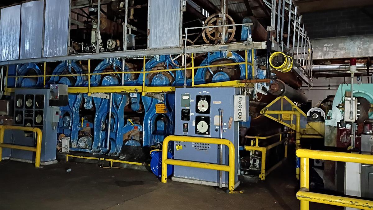 Used Dryer Can Section, (24) 224" Face x 60" Diameter #47085