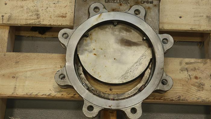 Used Dezurik 8" Chain Operated Knife Gate Valve #45757
