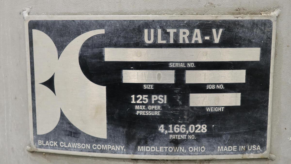 Used Black Clawson UV100 Pressure Screen #46804