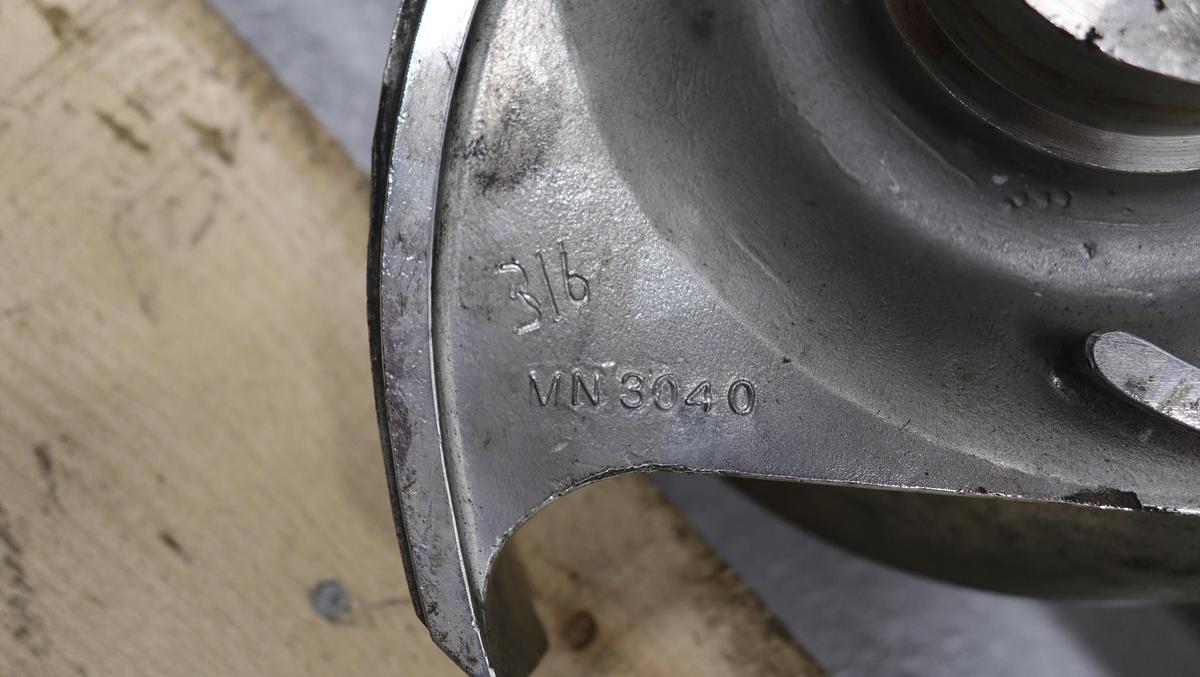 Used Goulds 3175 M 8x8x12 3-Vane Impeller #46814
