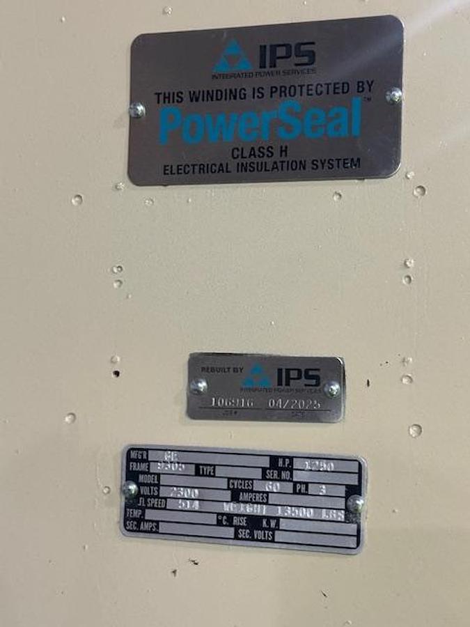 Refurbished Rebuilt 1250 HP GE Motor #47228