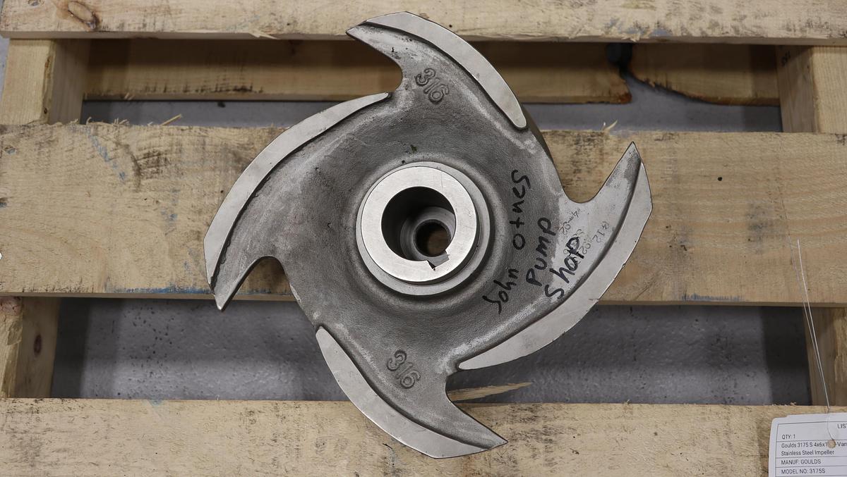 Used Goulds 3175 S 4x6x14 4-Vane Impeller #46826