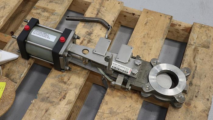 Unused Fabri-Valve 3" Air Operated Knife Gate Valve #46373