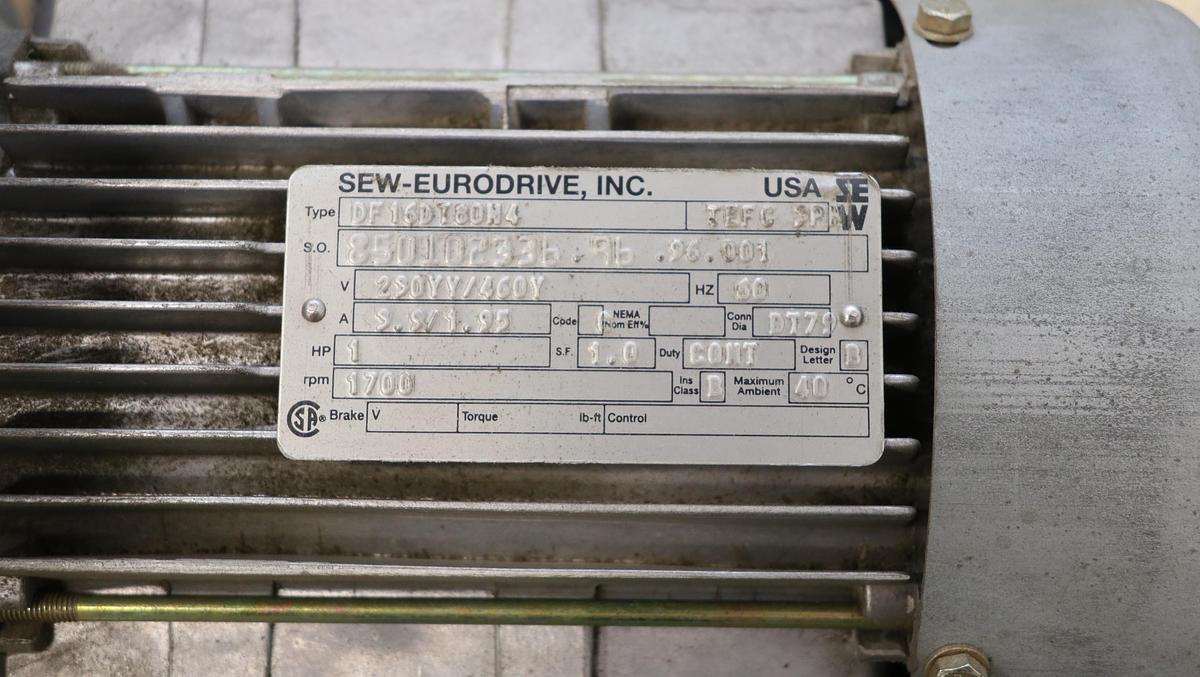 Used Sew EuroDrive Inc. Refiner Set-up Gear Drive & A/C Motor #46651