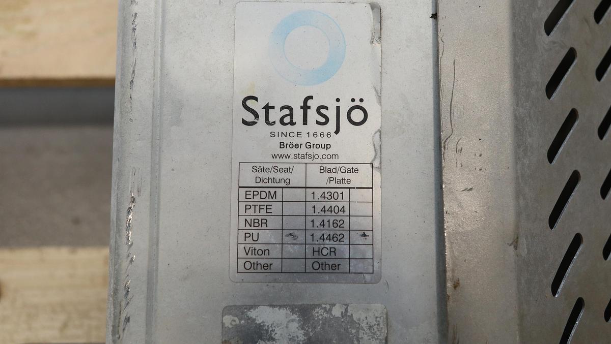 Used Stafsjo 8" Air Operated Knife Gate Valve #46637