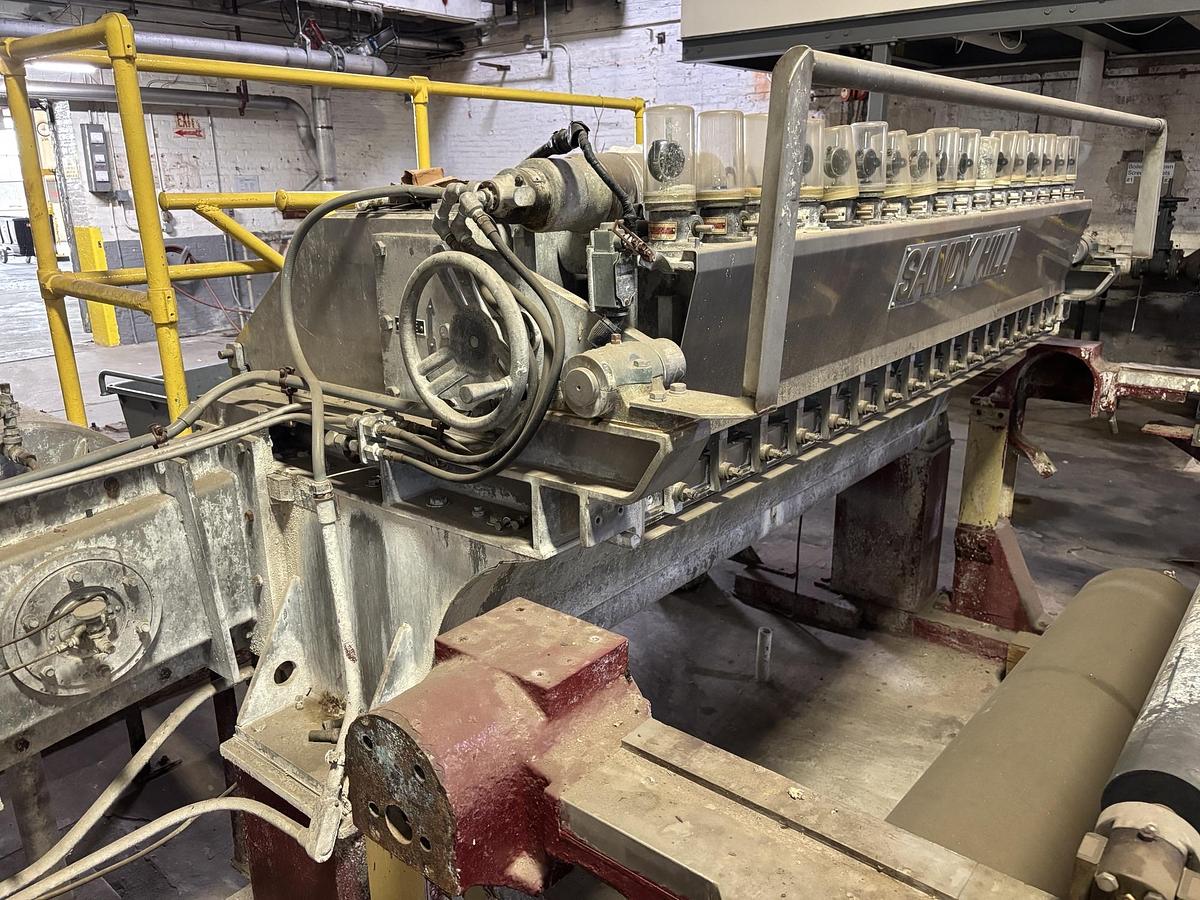 Used Sandy Hill Headbox, Stainless Steel 90" Pond Width #41426