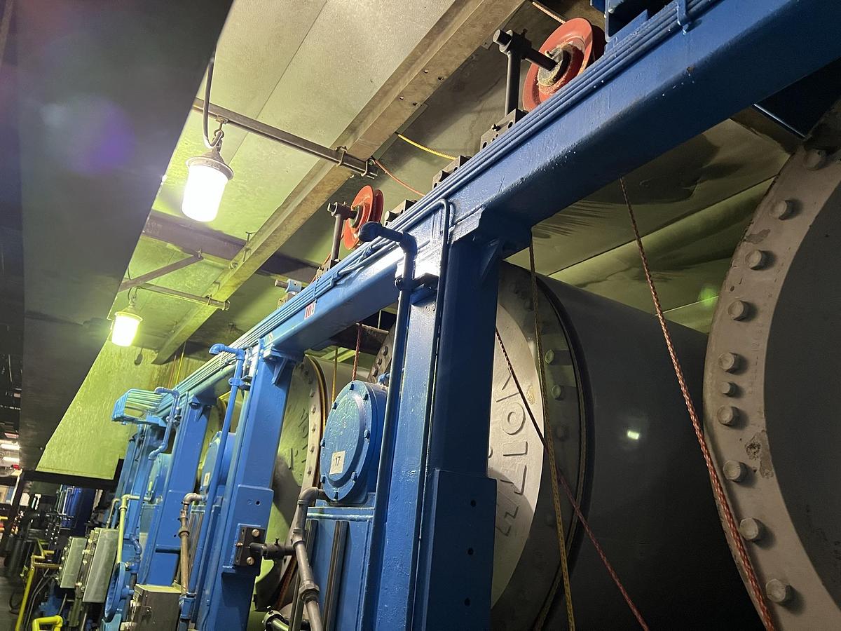 Used Dryer Can Section, (35) 224" Face x 60" Diameter #47085