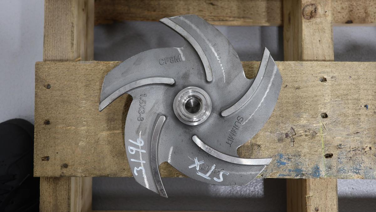 Used Summit 3196 STX 1.5x3x8 5-Vane Impeller #46819