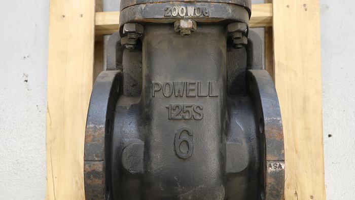 Used Powell Valves 6" Hand Operated Globe Valve #45049