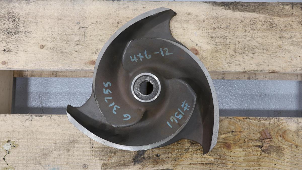 Used Goulds 3175 S 4x6x12 & 4x10x12 3-Vane Impeller #46817