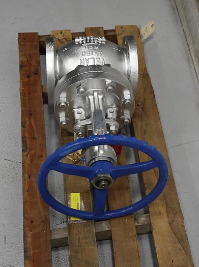 Unused Velan 4" Hand Operated Outside Stem And Yoke Valve #45736