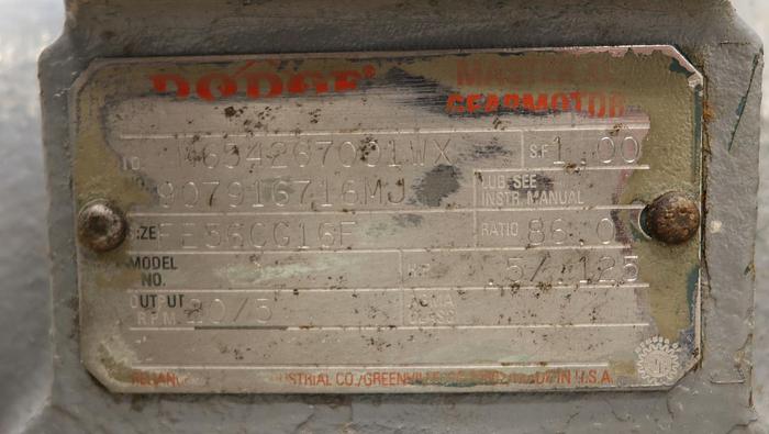 Refurbished DODGE FE56CG16F Master XL Gearmotor #46195