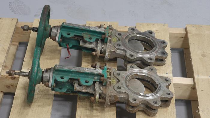 Used Rovalve S17-A 4” Hand Operated Knife Gate Valve #45766