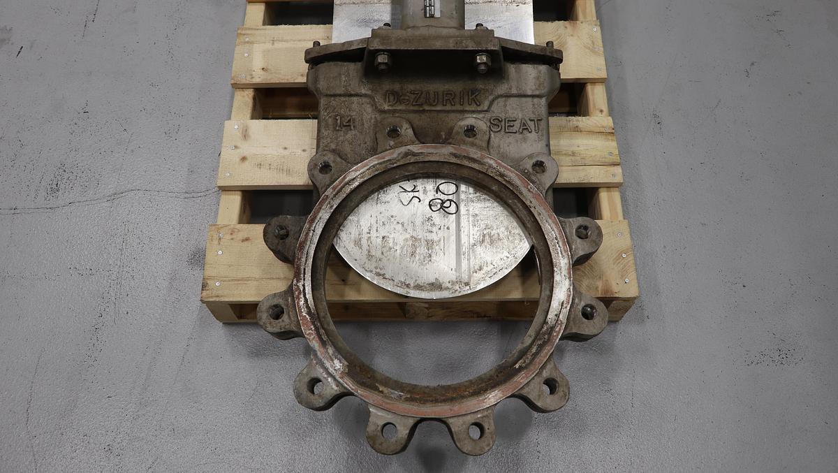 Used Dezurik 14" Air Operated Knife Gate Valve #46705