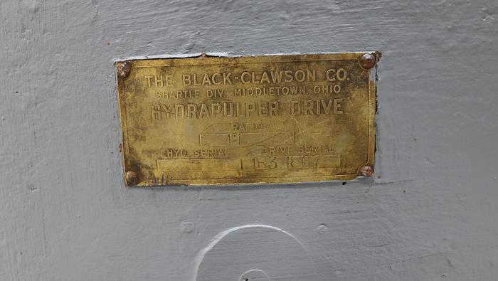 Used Black Clawson No. 3 HydraPulper Drive #44947