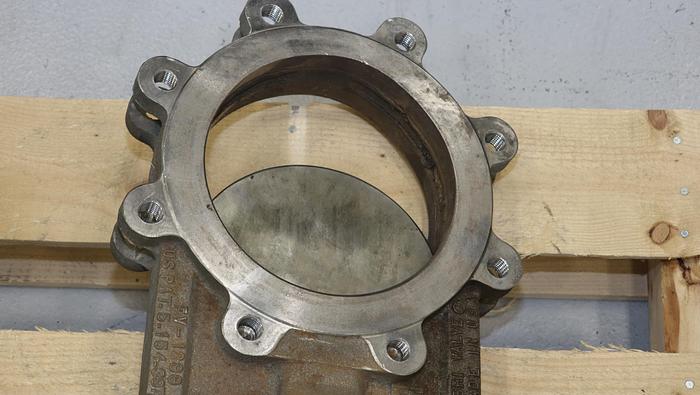 Used Fabri 8" Hand Operated Knife Gate Valve #37625
