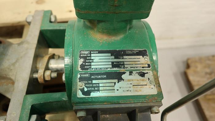 Used Fisher 8" V150 Air Operated Vee Ball Valve #46489