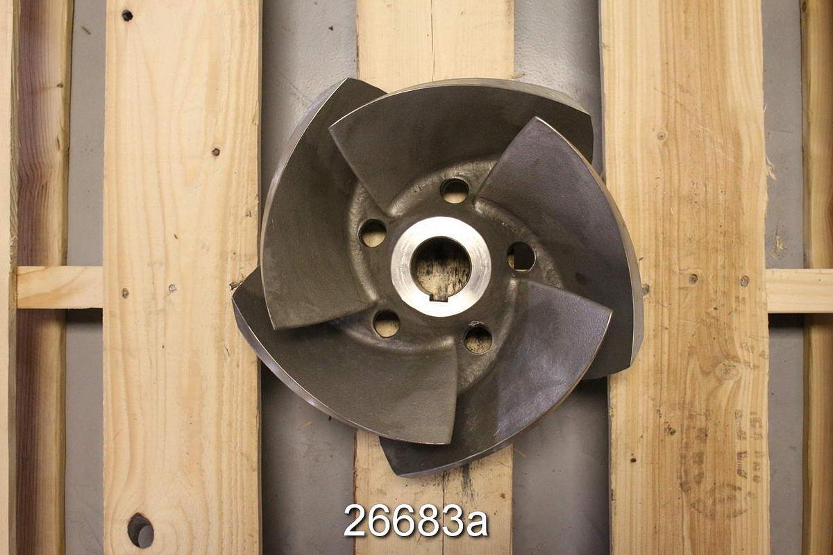 Used Goulds 3175 Goulds 3180, 4X6X14, 12.5" Impeller, 4 Vane Impeller, Stainless Steel #26683