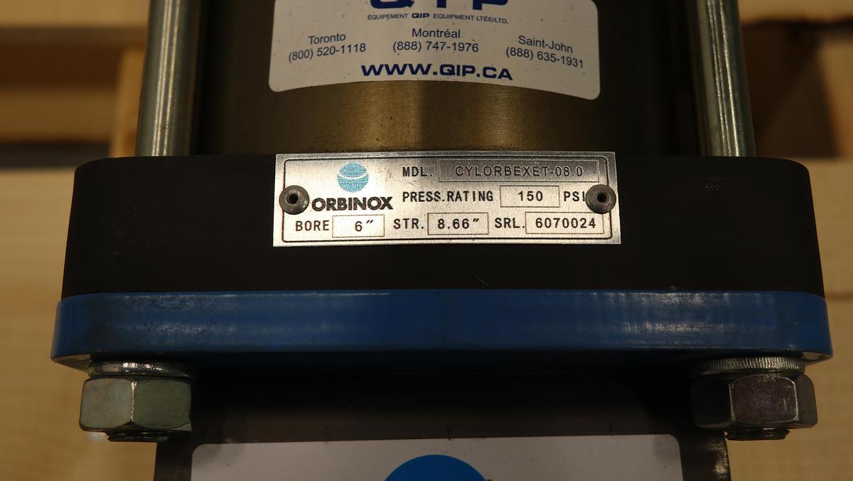 Unused Orbinox 8" Cylorbexet-08.0 Air Operated Knife Gate Valve #47270