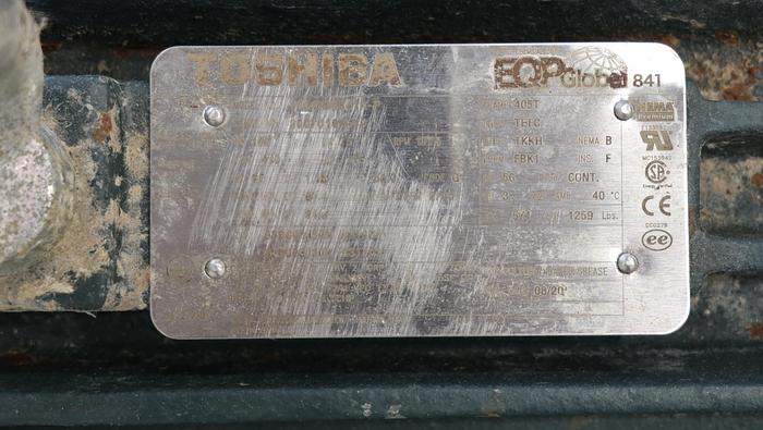 Used TOSHIBA 1004XDSB41A-P 100 HP A/C Motor #45067