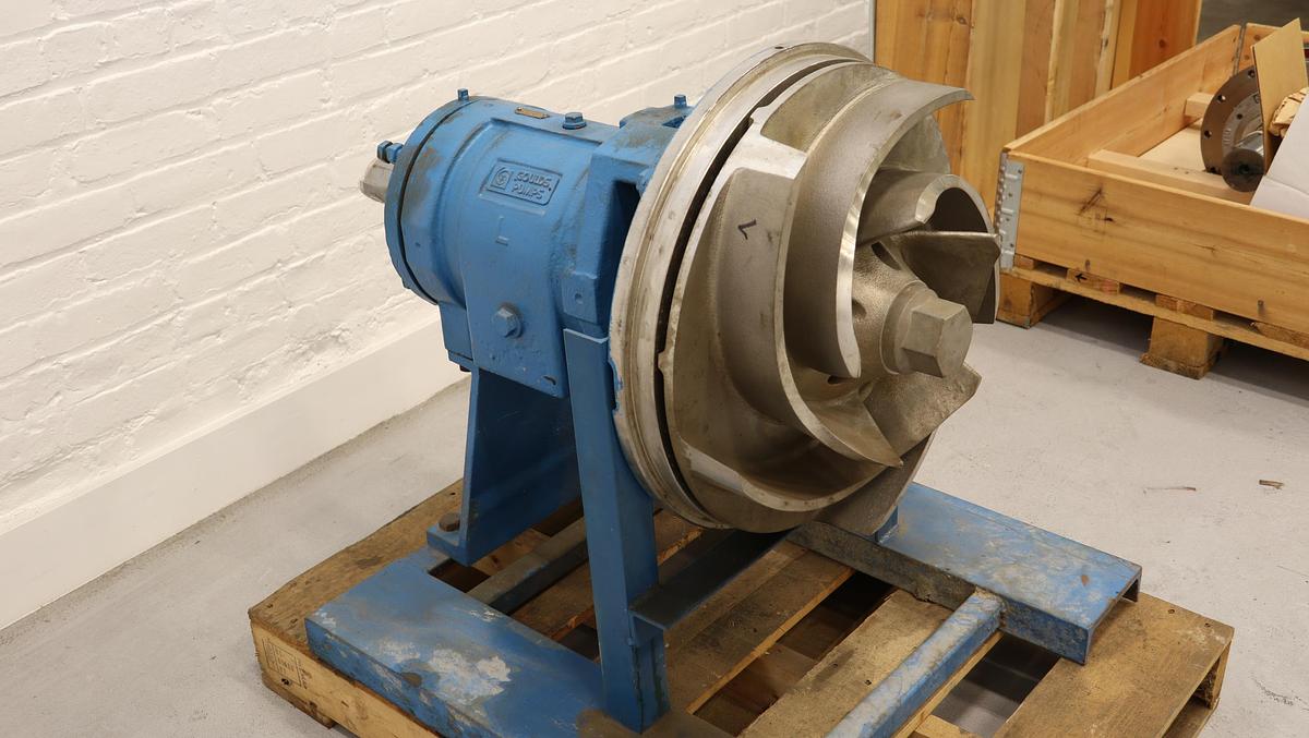 Refurbished Goulds 3180 L Power End with 19" Diameter 6-Vane Impeller & Stuffing Box #47048