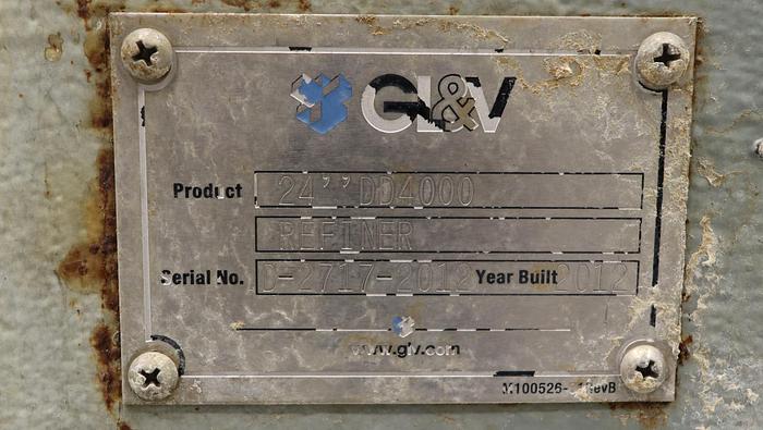 Used GL&V DD4000 20/24" Disc Refiner #46182