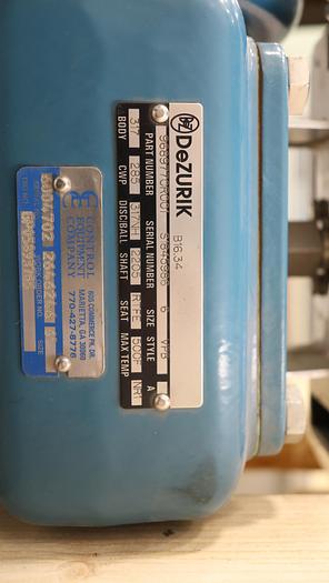 Unused Dezurik VPB 6" Air Operated Vee Ball Valve #46510