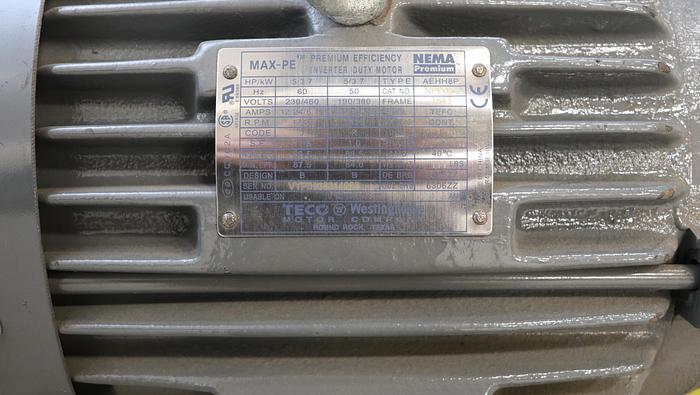 Used Goulds 3196 3x4x8 Pump & Westinghouse A/C Motor #45408