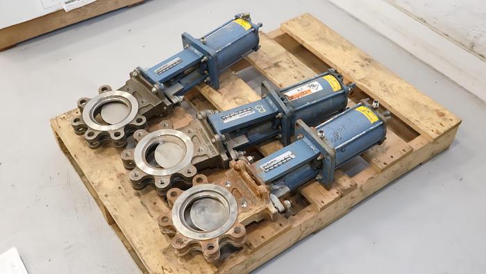 Used Dezurik 4" Air Operated Knife Gate Valve #46312