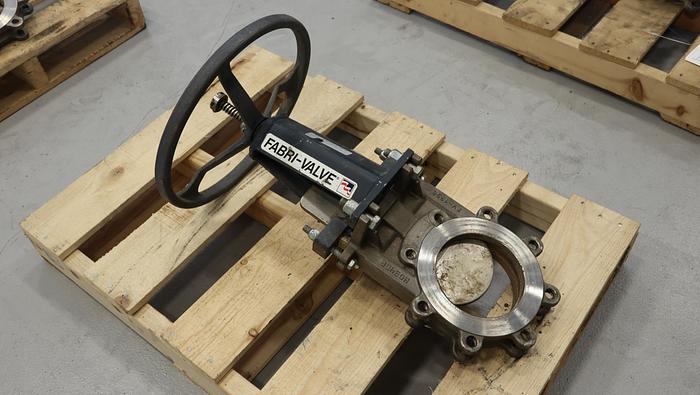Used Fabri-Valve 6” Hand Operated Knife Gate Valve #45262